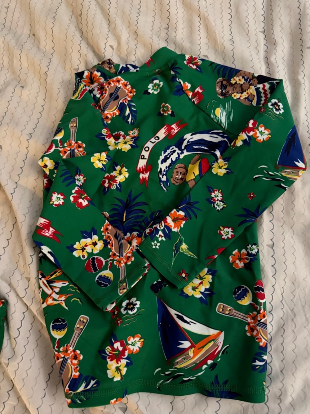 Polo by Ralph Lauren Green Floral Swim Top